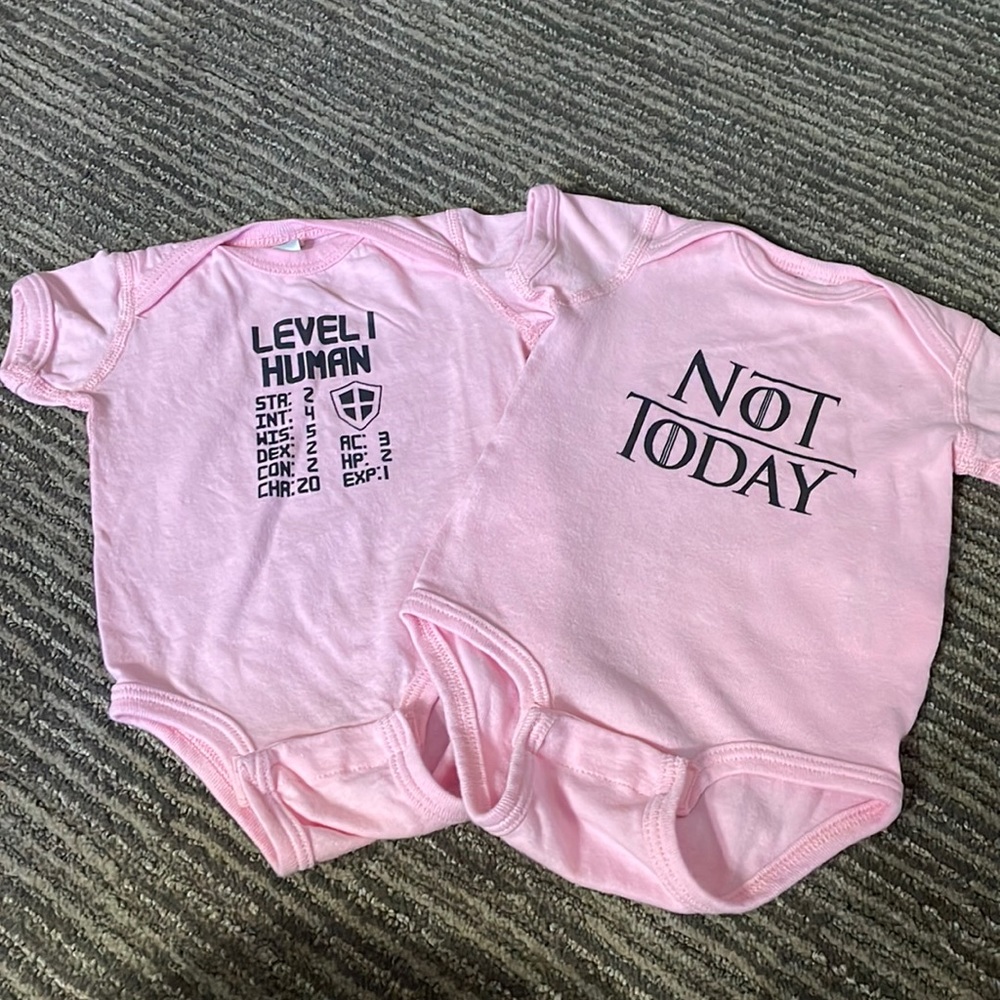 Pink Onsies perfect for your little nerd in training 💕🙂